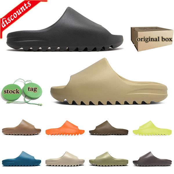 2023 original box slides onyx designer slippers sandals desert sand bone resin slipper green glow orange beach shoes outdoor mens slide slip, Black
2023 original box slides onyx designer slippers sandals desert sand bone resin slipper green glow orange beach shoes outdoor mens slide slip, Black