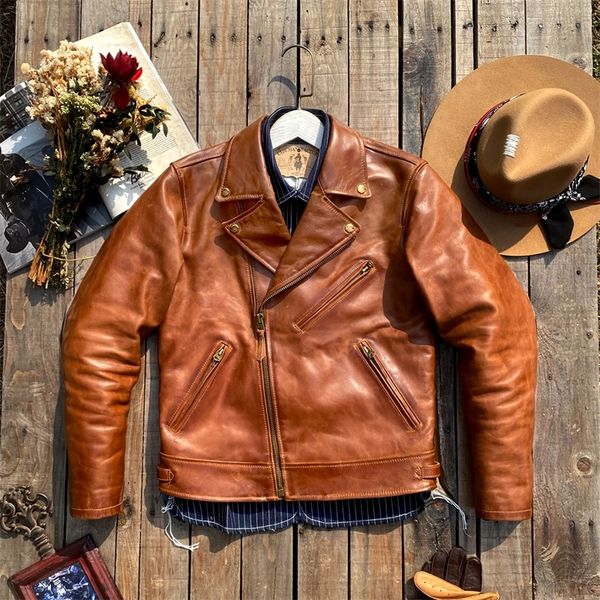yrnatural leather classic rider style jacketfashion slim oil cowhide coatvintage leather cloth 220819, Black;brown
yrnatural leather classic rider style jacketfashion slim oil cowhide coatvintage leather cloth 220819, Black;brown