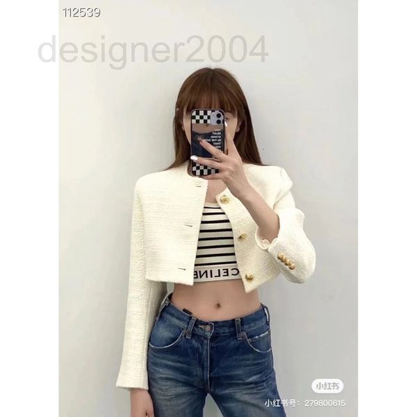 women's sweaters designer ce early autumn new cream white short single breasted knitted coat gold button fashionable foreign style rf4v, White;black
women's sweaters designer ce early autumn new cream white short single breasted knitted coat gold button fashionable foreign style rf4v, White;black