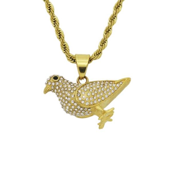 hip hop bling iced out stainless stee lpigeon pendants necklaces for men rapper jewelry gift, Silver
hip hop bling iced out stainless stee lpigeon pendants necklaces for men rapper jewelry gift, Silver