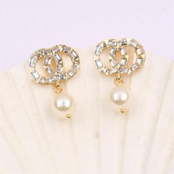 brand designer double letter stud earrings classic womens crystal rhinestone earring geometric heart pearl pendant ea256d, Golden;silver
brand designer double letter stud earrings classic womens crystal rhinestone earring geometric heart pearl pendant ea256d, Golden;silver