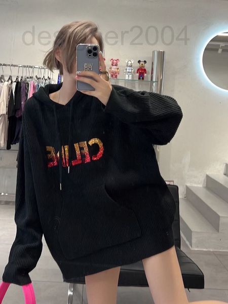 women's sweaters designer 2022 early autumn new gradient chip letter hooded sweater women's fashion loose casual la0s, White;black
women's sweaters designer 2022 early autumn new gradient chip letter hooded sweater women's fashion loose casual la0s, White;black