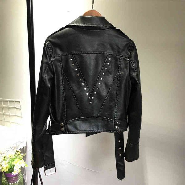 handsome rivet leather clothes women's korean autumn and winter new slim fit short pu leather coat locomotive leather jacket t220810, Black
handsome rivet leather clothes women's korean autumn and winter new slim fit short pu leather coat locomotive leather jacket t220810, Black