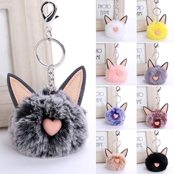 animals ear fur ball keychains for women pompom heart key chains jewelry car bag key rings, Silver
animals ear fur ball keychains for women pompom heart key chains jewelry car bag key rings, Silver