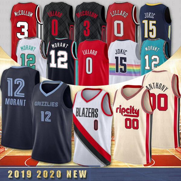 nacc ja 12 morant damian 0 lillard jamal 27 murray cj 3 mccollum basketball jerseys s- stock 2020, Black
nacc ja 12 morant damian 0 lillard jamal 27 murray cj 3 mccollum basketball jerseys s- stock 2020, Black