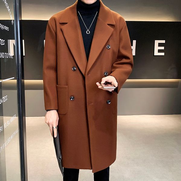 men's autumn winter mid length woolen coat korean black thickned overcoat long sleeve doublebreasted jackets 3xl 220822
men's autumn winter mid length woolen coat korean black thickned overcoat long sleeve doublebreasted jackets 3xl 220822
