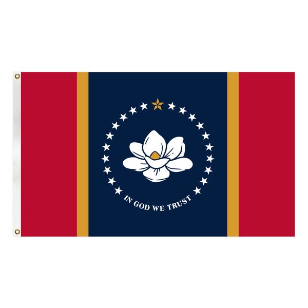 mississippi state flag 90x150 cm america banner hipping with two brass grommets for decoration
mississippi state flag 90x150 cm america banner hipping with two brass grommets for decoration