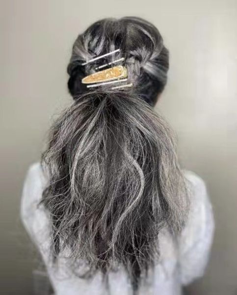 wavy curly gray ponytail hair extension grey ribbon wrap around human pony tail salt and pepper fashion 120g 1pcs, Black
wavy curly gray ponytail hair extension grey ribbon wrap around human pony tail salt and pepper fashion 120g 1pcs, Black