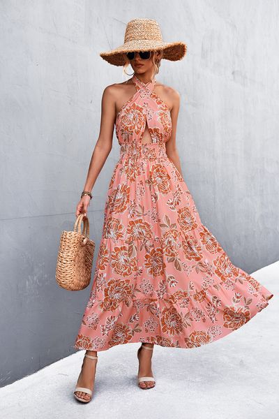 casual dresses floral print cirss cross midi backless halter straps dress party club dresses s-xl, Black;gray
casual dresses floral print cirss cross midi backless halter straps dress party club dresses s-xl, Black;gray