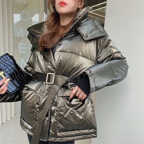qingwen fashion womens winter jacket with belt waistband bright face duck down jacket female parkas manteau femme 220822, Black
qingwen fashion womens winter jacket with belt waistband bright face duck down jacket female parkas manteau femme 220822, Black