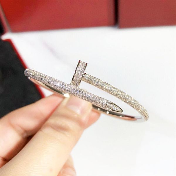 nail bracelet women man 18k gold plated love bangle full diamond bracelets jewelry for lover gift 17cm 19cm no box236z, Black
nail bracelet women man 18k gold plated love bangle full diamond bracelets jewelry for lover gift 17cm 19cm no box236z, Black