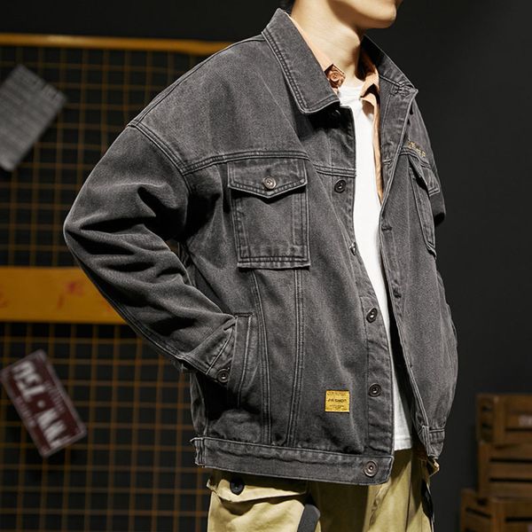 denim jacket men's spring and autumn new fashion brand loose street, Black;brown
denim jacket men's spring and autumn new fashion brand loose street, Black;brown