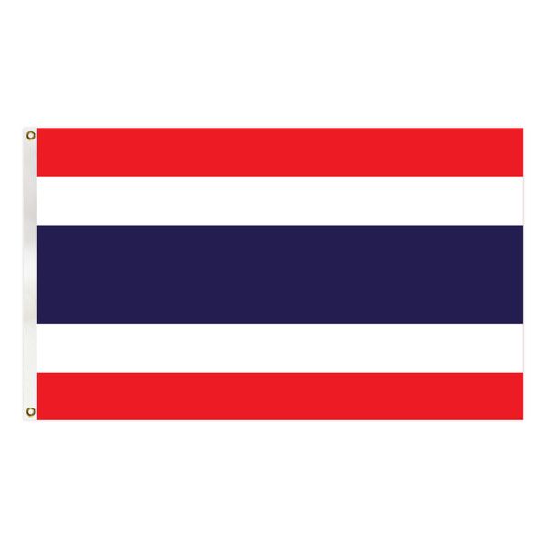 thailand flag 90x150 cm factory supply premium polyester country national banner with brass grommets
thailand flag 90x150 cm factory supply premium polyester country national banner with brass grommets