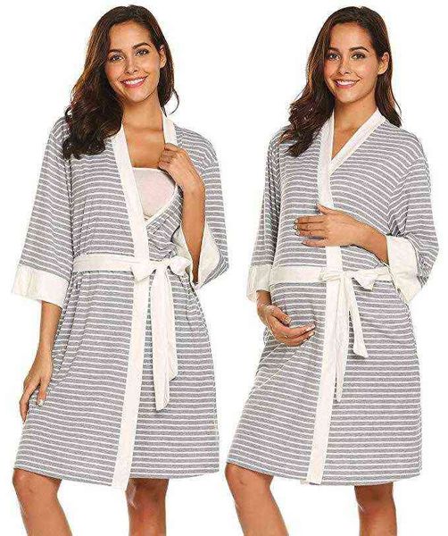 maternity set nursing pyjamas long sleeve striped maternity nightgown kimono pregnant breastfeeding pajamas nursing nightwear j220813, White
maternity set nursing pyjamas long sleeve striped maternity nightgown kimono pregnant breastfeeding pajamas nursing nightwear j220813, White