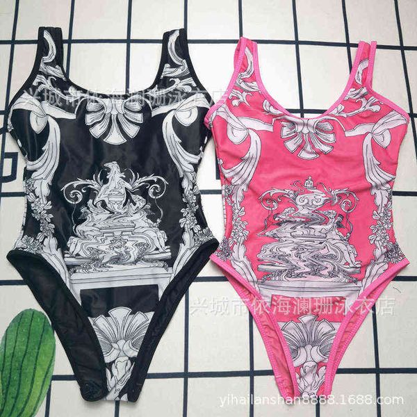 chaopai swimsuit women's court printed solid color triangle open back one-piece spring resort net red swimsuit, White;black
chaopai swimsuit women's court printed solid color triangle open back one-piece spring resort net red swimsuit, White;black