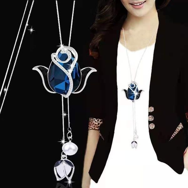 crystal zircon sun flower sweater chain long necklace temperament butterfly tassel moon charm pendant jewelry for women, Silver
crystal zircon sun flower sweater chain long necklace temperament butterfly tassel moon charm pendant jewelry for women, Silver