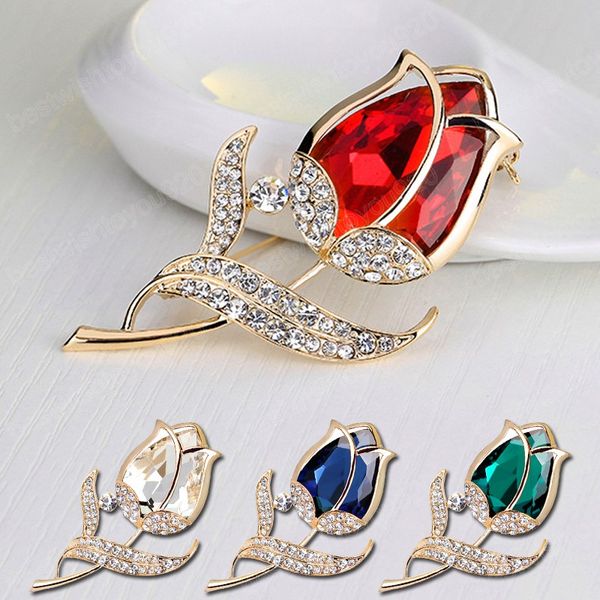fashion tulip flowers brooches women elegant shiny rhinestone crystal brooch jewelry, Gray
fashion tulip flowers brooches women elegant shiny rhinestone crystal brooch jewelry, Gray