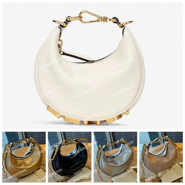 nano graphy bags desinger leather graphy purses chain purse women half moon