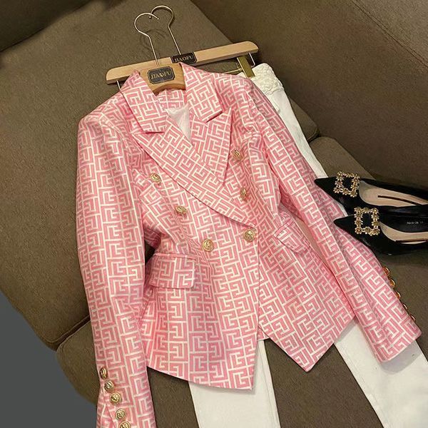 b9508 womens suits & blazers tide brand high-quality retro fashion designer presbyopic maze series suit jacket lion double-breasted slim plu, White;black
b9508 womens suits & blazers tide brand high-quality retro fashion designer presbyopic maze series suit jacket lion double-breasted slim plu, White;black