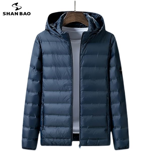 shan bao autumn winter brand hat detachable fashion loose down jacket classic mens lightweight warm plus size down coat 220822, Black
shan bao autumn winter brand hat detachable fashion loose down jacket classic mens lightweight warm plus size down coat 220822, Black