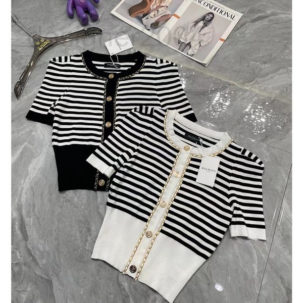 women's sweaters designer chaopai 22 spring / summer new color contrast stripe s, White;black
women's sweaters designer chaopai 22 spring / summer new color contrast stripe s, White;black