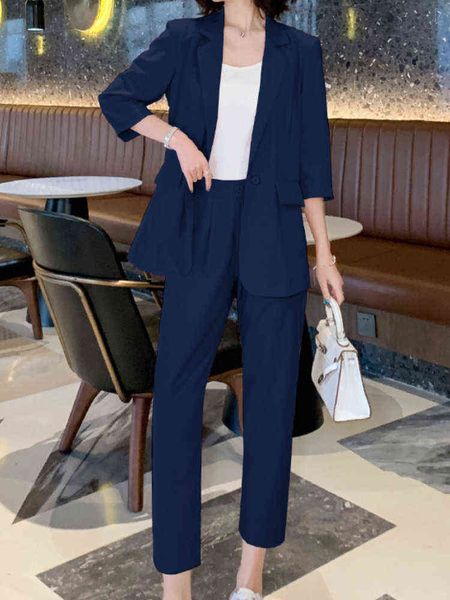elegant woman pants blazer pantsuits long sleeves woman jacket and pencil pants 2 piece set fashion korean business outfits j220813, White;black
elegant woman pants blazer pantsuits long sleeves woman jacket and pencil pants 2 piece set fashion korean business outfits j220813, White;black