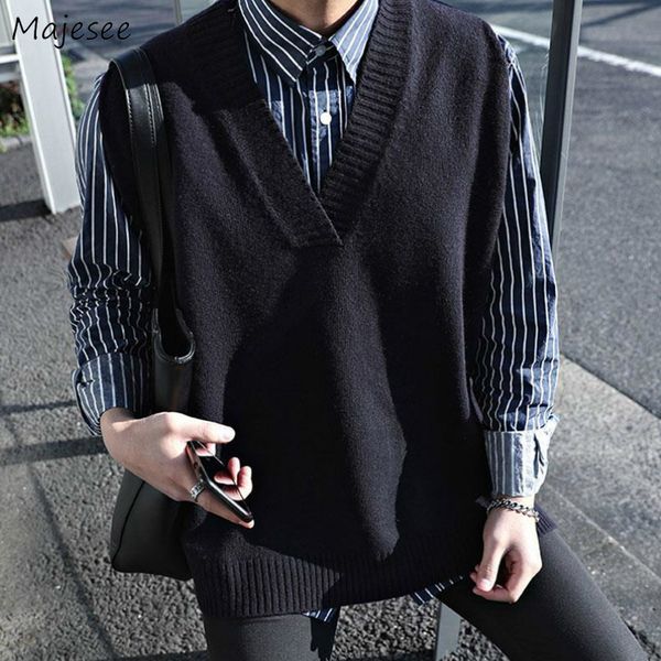 sweater vest men vneck sleeveless solid simple allmatch leisure mens knitted vests 2xl oversize chic preppy style daily 220822, White;black
sweater vest men vneck sleeveless solid simple allmatch leisure mens knitted vests 2xl oversize chic preppy style daily 220822, White;black