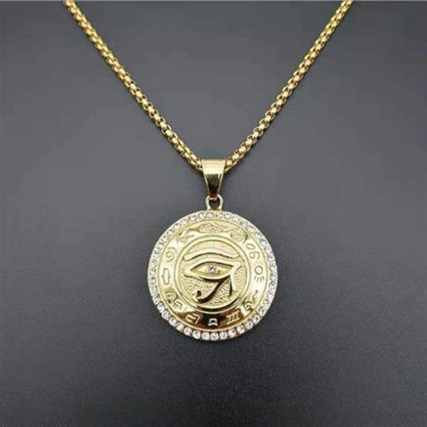 ancient egyptian eye of horus gold plated titanium steel stainless steel diamond set pendant the eye of horus stylish single penda315d, Golden;silver
ancient egyptian eye of horus gold plated titanium steel stainless steel diamond set pendant the eye of horus stylish single penda315d, Golden;silver