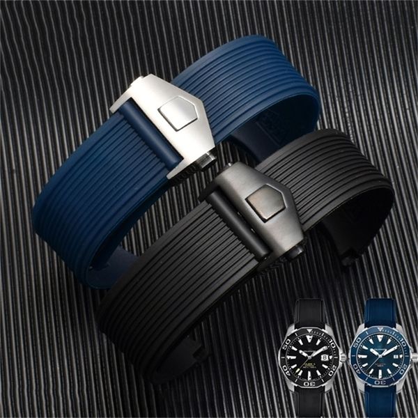 rubber watchband for tag way201a/way211a 300 500 wrist strap 21mm 22mm arc end black blue watch band with folding buckle 220819, Black;brown
rubber watchband for tag way201a/way211a 300 500 wrist strap 21mm 22mm arc end black blue watch band with folding buckle 220819, Black;brown