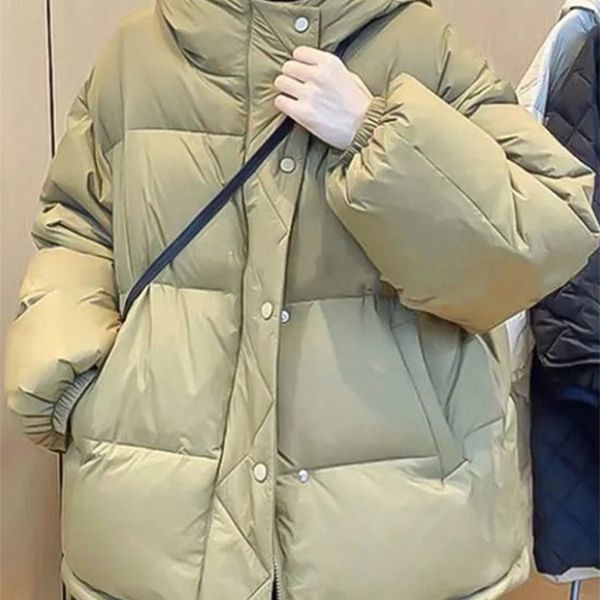 2022 short fashion winter women jacket white duck down collar hooded solid colour slim coats warm loose luxury streetwear 220822, Black
2022 short fashion winter women jacket white duck down collar hooded solid colour slim coats warm loose luxury streetwear 220822, Black
