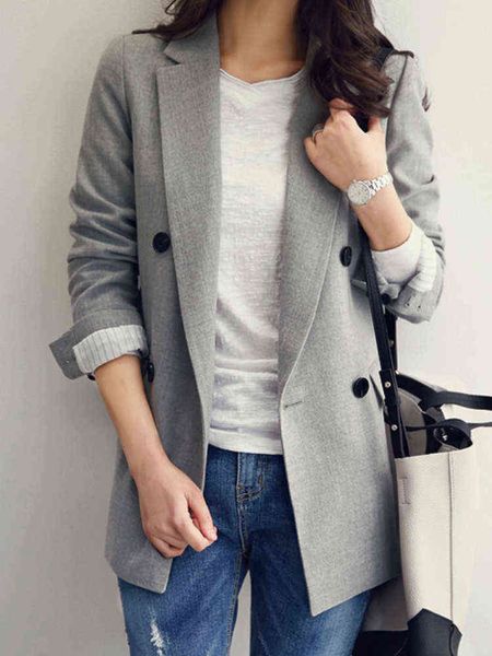 new spring summer solid jacket women fit casual elegant blazer office ladies formal blazer female fashion korean runout cloth j220813, White;black
new spring summer solid jacket women fit casual elegant blazer office ladies formal blazer female fashion korean runout cloth j220813, White;black