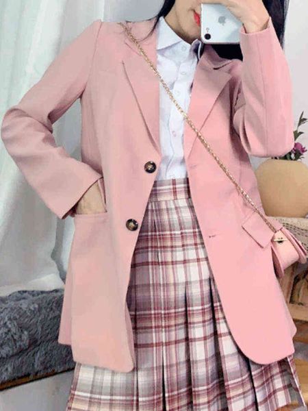 women spring casual elegant blazer long sleeves single breasted loose workwear jacket female fashion outfit suit jacket j220813, White;black
women spring casual elegant blazer long sleeves single breasted loose workwear jacket female fashion outfit suit jacket j220813, White;black