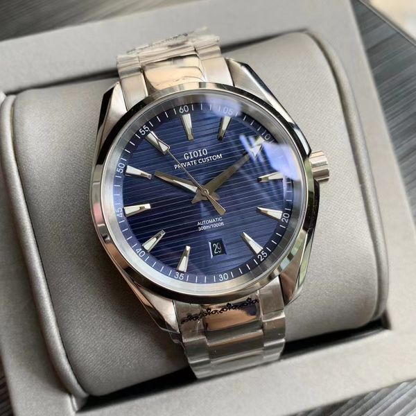 41mm mens automatic watch mechanical sapphire blue grey luminous stainless, Slivery;brown
41mm mens automatic watch mechanical sapphire blue grey luminous stainless, Slivery;brown