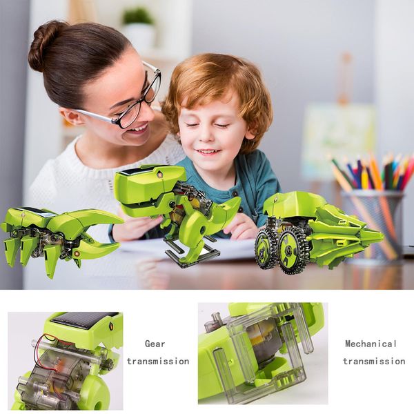 handmade diy assembled toy puzzle three-in-one dinosaur solar robot science experiment for children
handmade diy assembled toy puzzle three-in-one dinosaur solar robot science experiment for children