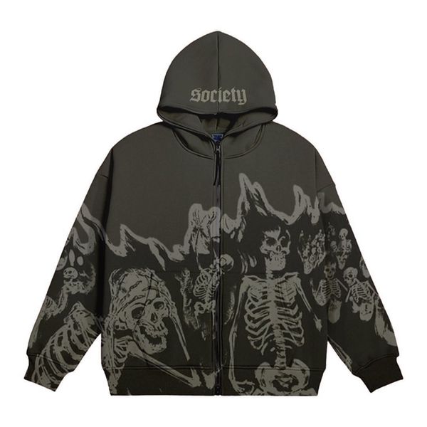 mens streetwear crewneck hoodie couple style y2k retro skeleton zipper hoodie oversized sweatshirt gothic 220819, Black
mens streetwear crewneck hoodie couple style y2k retro skeleton zipper hoodie oversized sweatshirt gothic 220819, Black