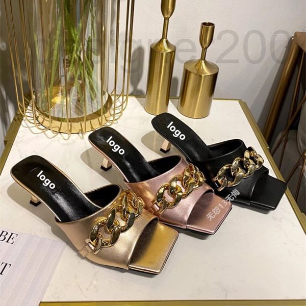 slippers designer slippers women's thin heels 2022 medusa spring and summer new fashion chain wearing square head leather anti-skid mid, Black
slippers designer slippers women's thin heels 2022 medusa spring and summer new fashion chain wearing square head leather anti-skid mid, Black