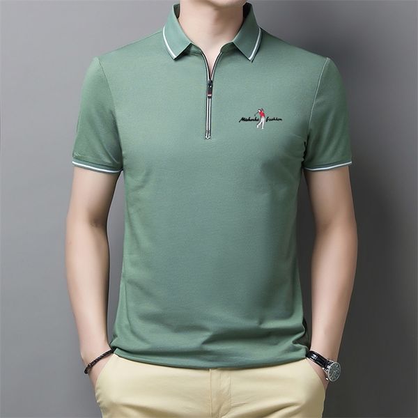 golf polo shirts for men short sleeve half zipper lapel casual slim trend good quality tees summer designer clothing 220822, White;black
golf polo shirts for men short sleeve half zipper lapel casual slim trend good quality tees summer designer clothing 220822, White;black