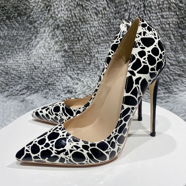 women printed pattern shoes luxury brand red bottoms pointy toe high heel shoe for celebrity party fashion designer slip on party dress stil, Black
women printed pattern shoes luxury brand red bottoms pointy toe high heel shoe for celebrity party fashion designer slip on party dress stil, Black