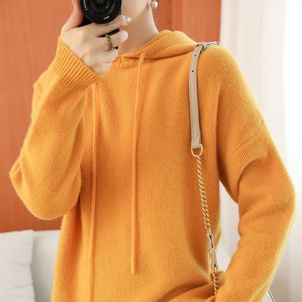 women's hoodies sweatshirts high end cashmere knitted pullover hoodie women's 220823, Black
women's hoodies sweatshirts high end cashmere knitted pullover hoodie women's 220823, Black