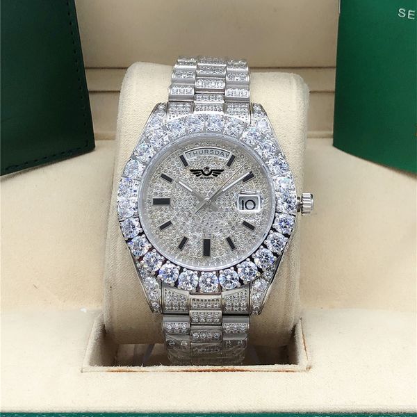 full diamond and dial watch 218238 sapphire big diamond bezel 43mm stainless steel men men's 2813 automatic watches wristwatch with ori, Slivery;brown
full diamond and dial watch 218238 sapphire big diamond bezel 43mm stainless steel men men's 2813 automatic watches wristwatch with ori, Slivery;brown