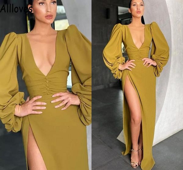 v neck women evening dresses with long sleeves split formal party gowns prom dress cl0945, Black;red
v neck women evening dresses with long sleeves split formal party gowns prom dress cl0945, Black;red