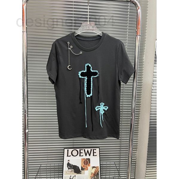 women's hoodies & sweatshirts designer 22 xiaxin minority contrast color knitting cross embroidery chain decoration loose short sleeve, Black
women's hoodies & sweatshirts designer 22 xiaxin minority contrast color knitting cross embroidery chain decoration loose short sleeve, Black