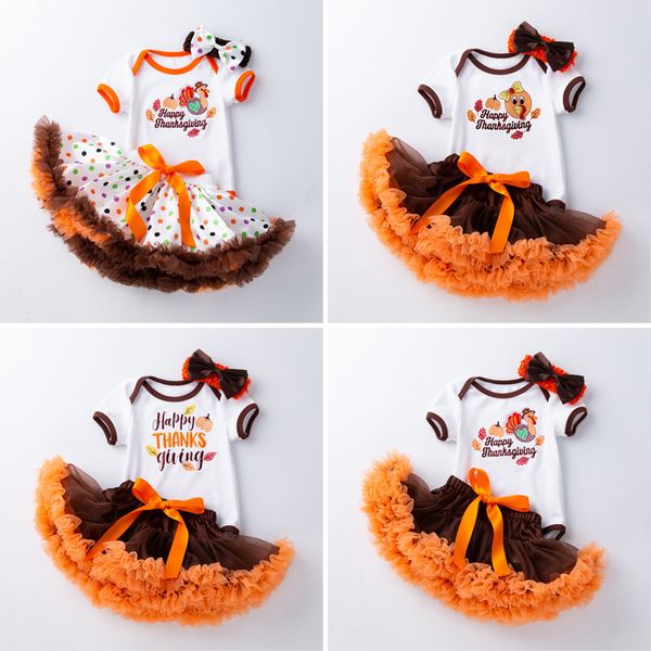 thanksgiving kids clothes set print bodysuit tutu skirt headband baby outfits, White
thanksgiving kids clothes set print bodysuit tutu skirt headband baby outfits, White