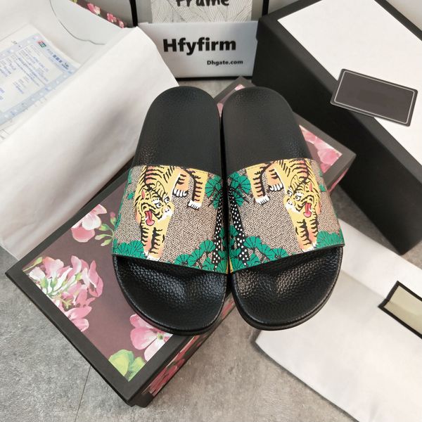 designer men women sandals tiger snake print slide summer wide flat slipper size 35-48, Black
designer men women sandals tiger snake print slide summer wide flat slipper size 35-48, Black