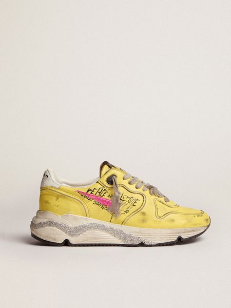 shoe low italian handmade yellow running sole sneakers with pink plastic glitter xx, Black
shoe low italian handmade yellow running sole sneakers with pink plastic glitter xx, Black