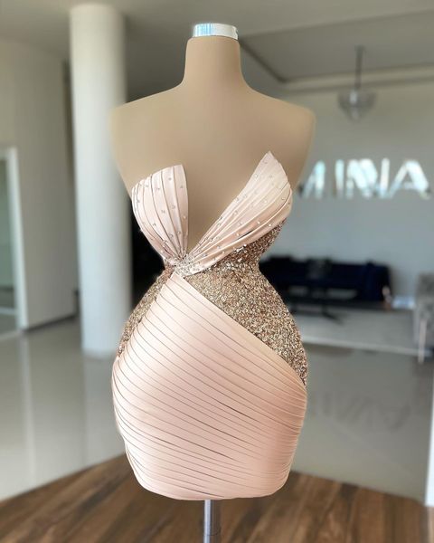 beaded pink african cocktail dresses sequined ruched short party wear prom dress homecoming gowns, Black
beaded pink african cocktail dresses sequined ruched short party wear prom dress homecoming gowns, Black
