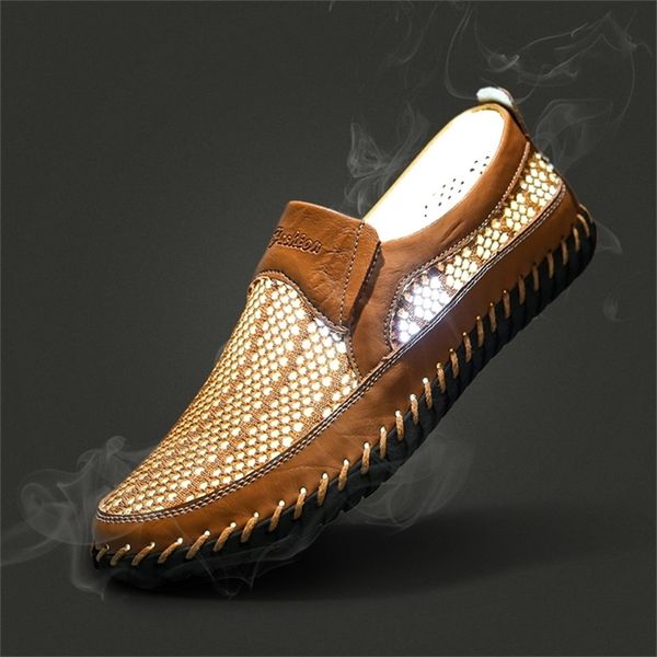 summer genuine leather men sneakers fashion casual shoes comfortable mesh 's outdoor lightweight walking 220819, Black
summer genuine leather men sneakers fashion casual shoes comfortable mesh 's outdoor lightweight walking 220819, Black