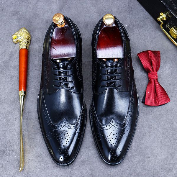 Men Derby Brogues Black PU Pointed Toe Simple Carved Wingtip Classic Fashion Business Casual Wedding Party Daily Dress Shoes, Clear
Men Derby Brogues Black PU Pointed Toe Simple Carved Wingtip Classic Fashion Business Casual Wedding Party Daily Dress Shoes, Clear