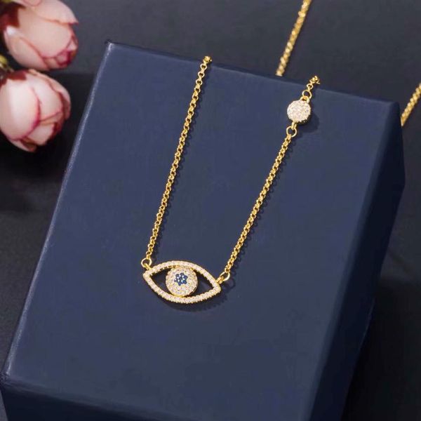 wind copper gold plated micro zircon-laid necklace evil eye lucky eye gold choker long sweater chain202c, Silver
wind copper gold plated micro zircon-laid necklace evil eye lucky eye gold choker long sweater chain202c, Silver