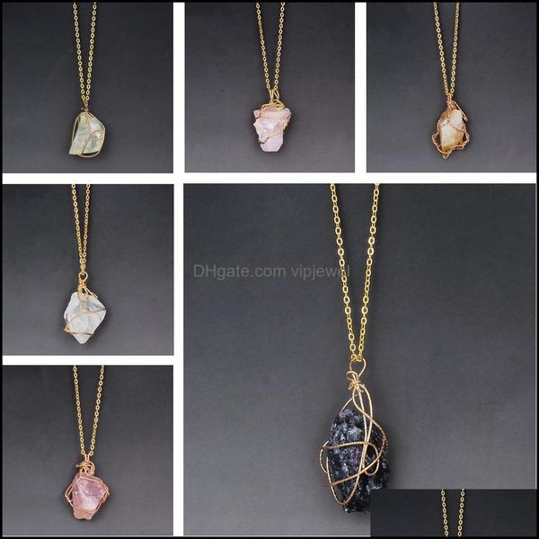 pendant necklaces pretty gold chain wire natural stone necklace women jewelry rose quartz healing crystals drop delivery 2021 vipjewel dhcek, Silver
pendant necklaces pretty gold chain wire natural stone necklace women jewelry rose quartz healing crystals drop delivery 2021 vipjewel dhcek, Silver